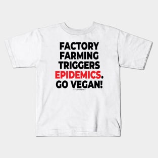 vegan to prevent pandemics like coronavirus / covid-19 (103v2) Kids T-Shirt